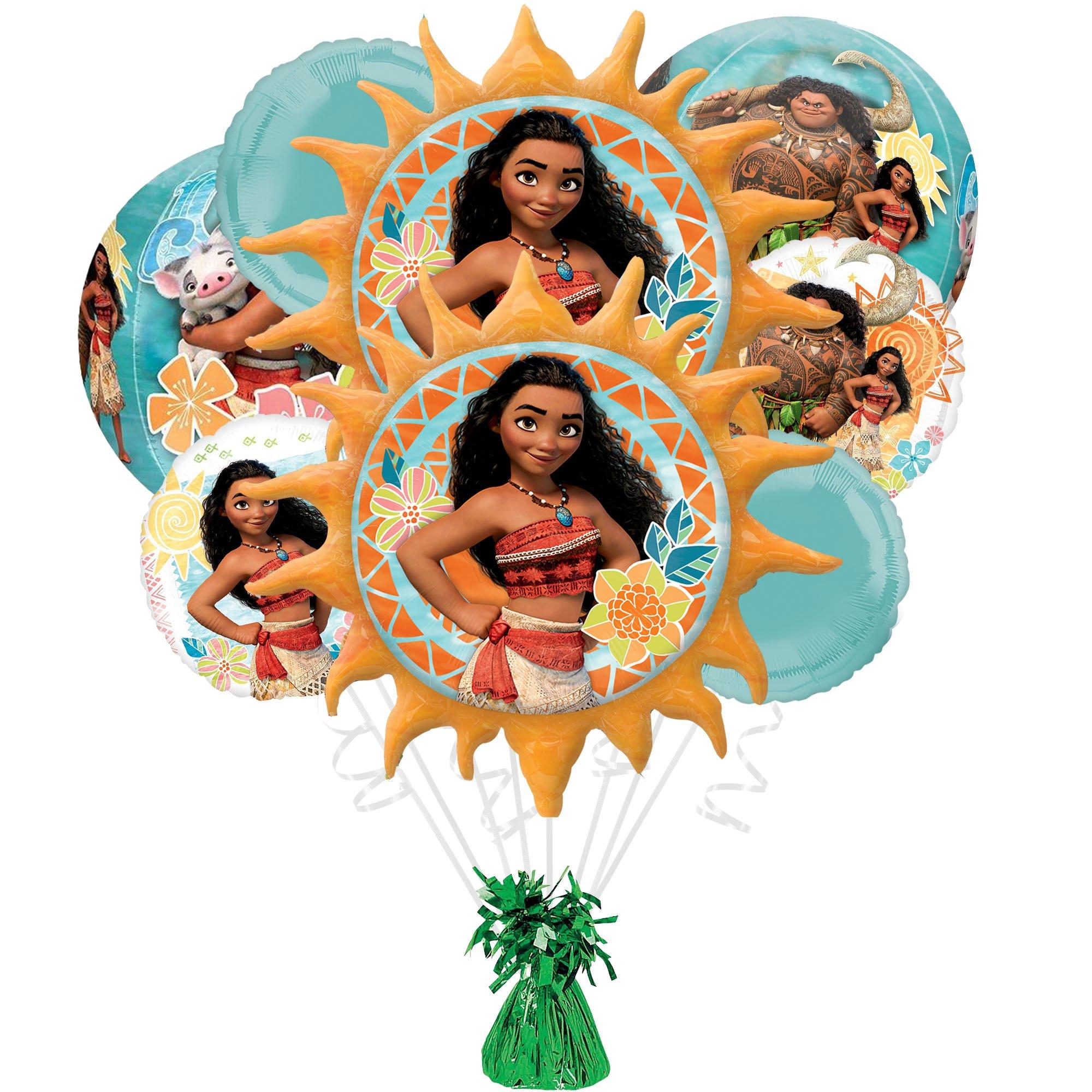 Moana Foil Balloon Bouquet with Balloon Weight